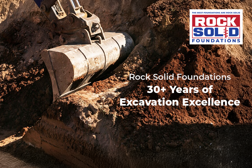 Rock Solid Foundations excavation crew and equipment on site