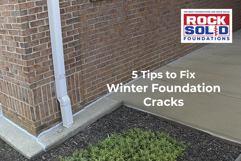 Winter foundation crack inspection by Rock Solid Foundations