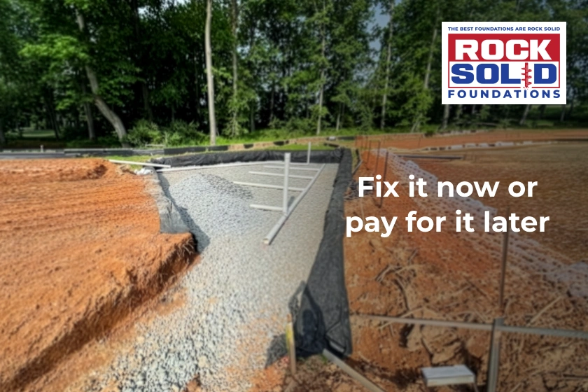 Rock Solid Foundations drainage contractor team performing excavation and drainage repair in Maryland